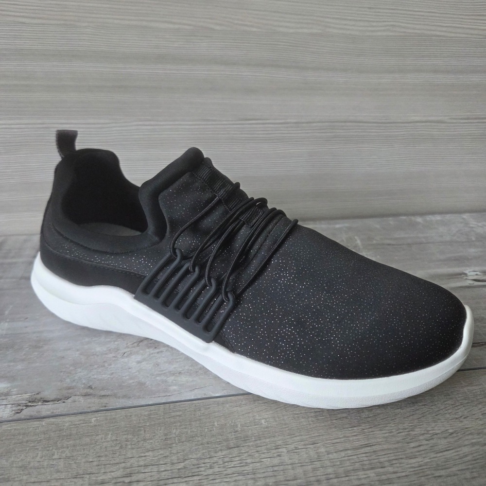 Clarks Nova Ave Cloudsteppers Sneakers Womens 8.5 Black Sparkle Slip‎ On Shoes